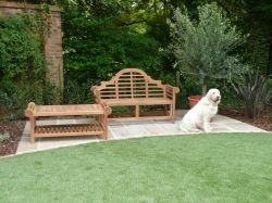 Lutyens 3 Seater Teak Bench & Coffee Table