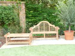 Lutyens 3 Seater Teak Bench & Coffee Table